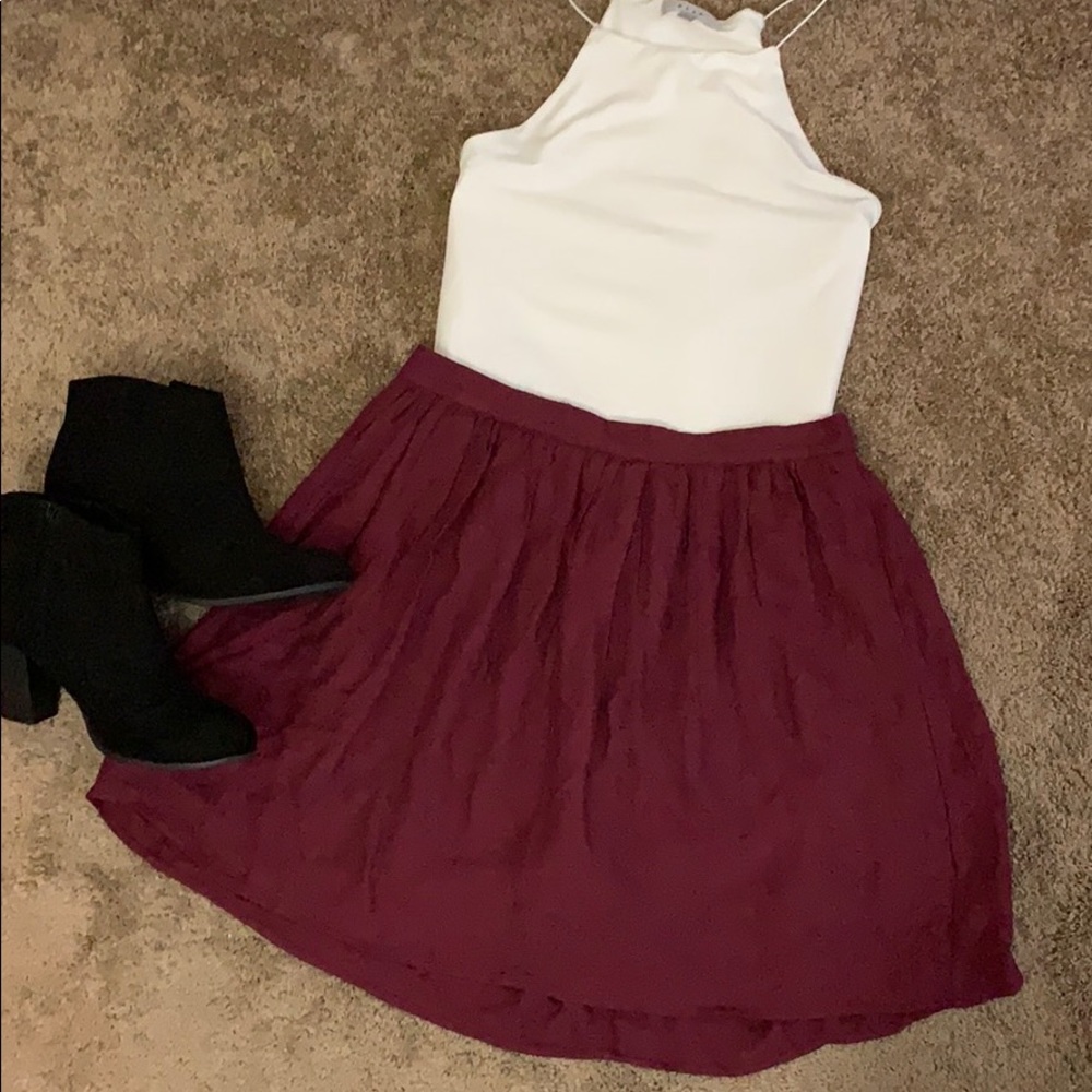 Burgundy Skirt